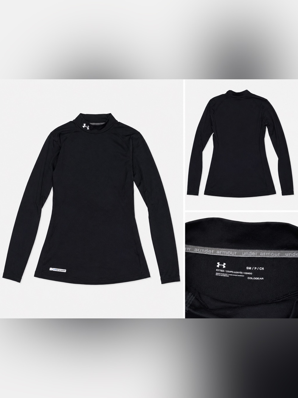 Under Armour ColdGear Fitted Black Long Sleeve Compression Top | Women’s Small